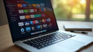 organizacja pulpitu macOS z etykietami