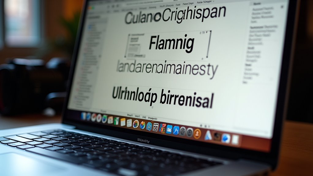 Przegląd i walidacja Font Book na macOS
