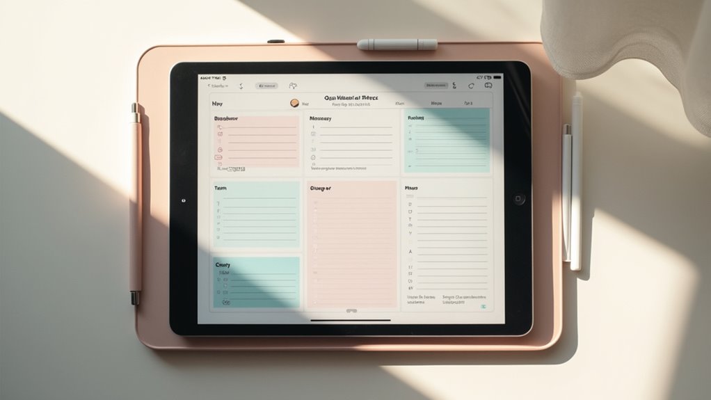 zorganizuj strony cyfrowy planner
